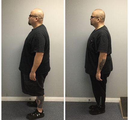 Joshua has decreased his overall body weight by almost 50lbs!