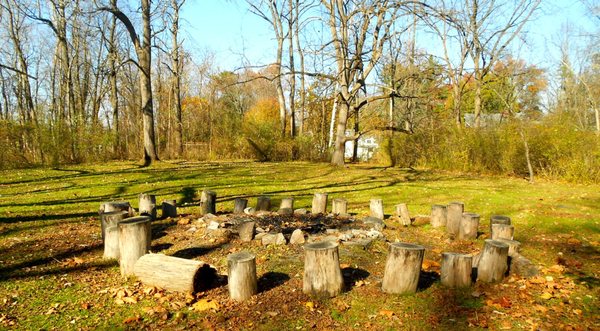 Fire circle in the campgrounds