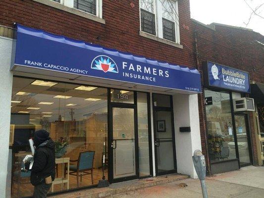 FARMERS INSURANCE AWNING IN LI NY