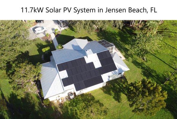 11.7kW solar PV system in Jensen Beach FL