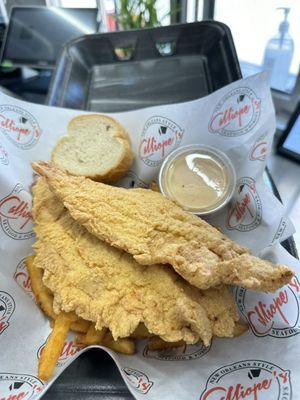 2 piece fried Catfish!!