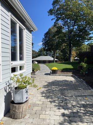 Pavers and Sunroom (left) reconstruction