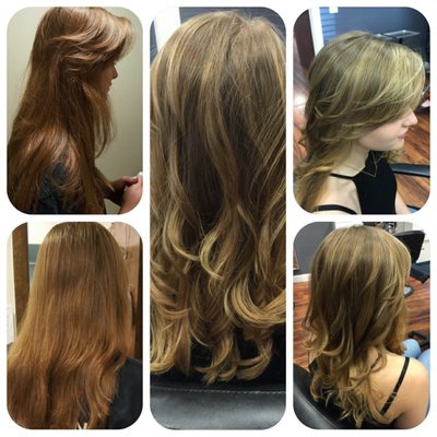 Color/ highlights balayage by Gigi