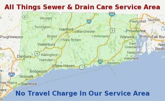 All Things Sewer & Drain Care serves all of Connecticut & Western Rhode Island with no travel charge in our service area.