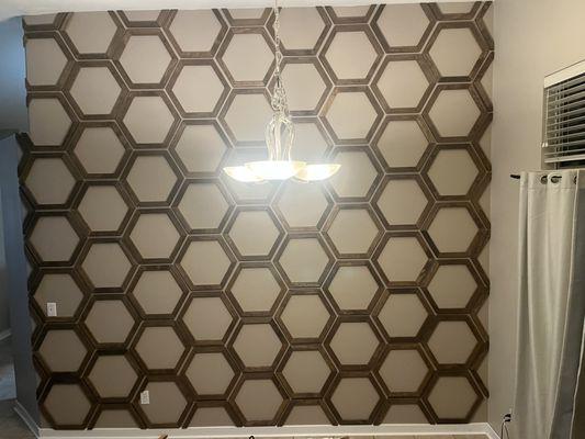 honeycomb accent wall design