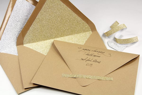 Glitter Lined Envelopes