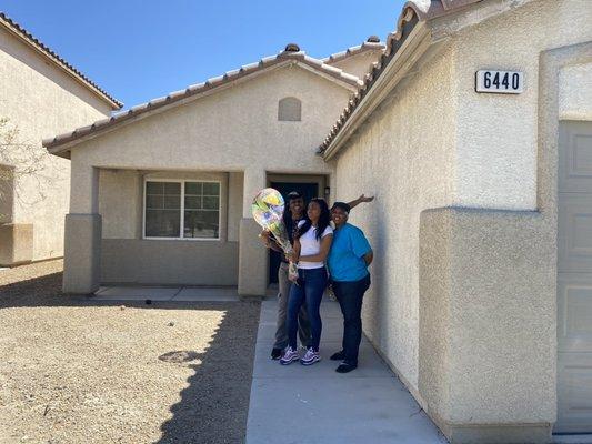 One of my happy clients and her first home