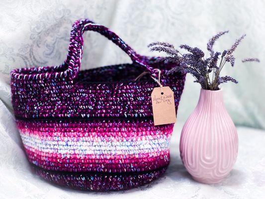 Fat Bottomed Bags crochet locally by Julie