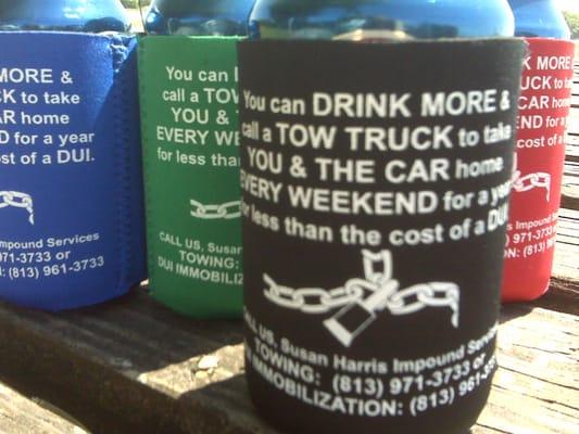 Get Your Can Koozie. Review our service, current or past. Available through March 30, 2012 or while supply lasts. (813) 961-3733