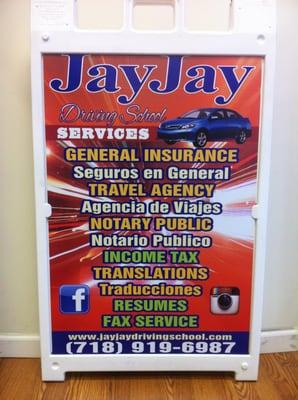 Besides driving school services, we offer these services as well. Do not hesitate to contact us for pricing.