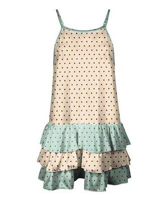 Lily
 Mint & Beige Dot Ruffle-Hem Sleeveless Tunic - Women & Plus
 Size: L/12-14