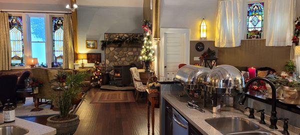 Dining area and kitchen