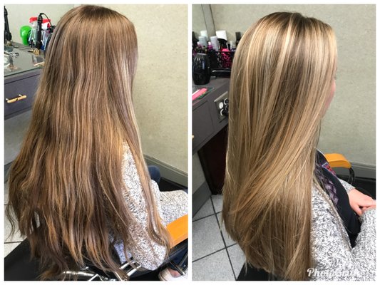 Before and after. Transformation done by Rebecca Martin.