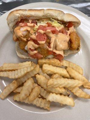 Shrimp po'boy