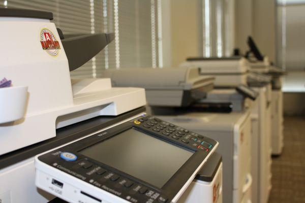 The showroom at our Frederick location boasts the latest MFP, Production Print, and Interactive Presentation Technology.