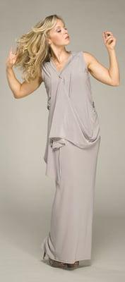 Sympli Rapt Vest with Maxi Skirt in Ecru