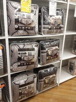 Bed sets on display