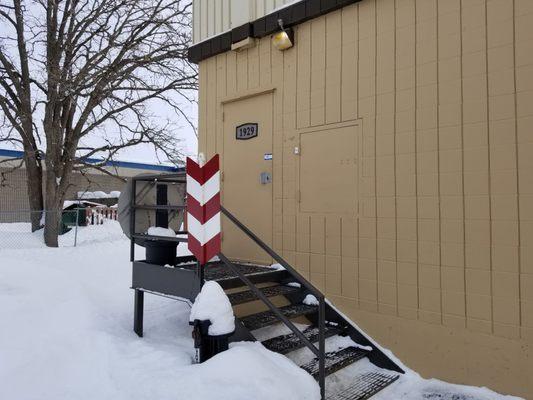 Entrance in snow