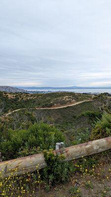 You can see South San Francisco! If you walk further up, you can see Twin Peaks Tower, outer Sunset, and Carl the fog.