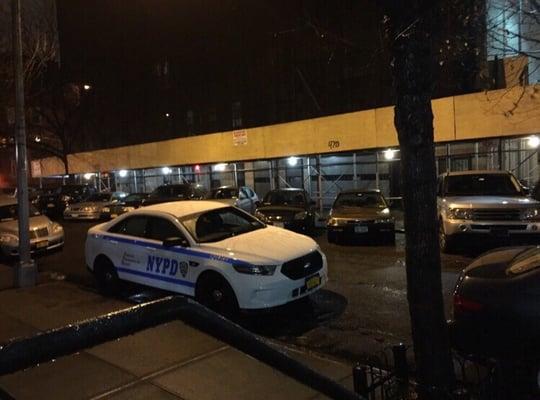 Cops regularly take up the limited parking spots (TWO spots pictured here), when they already have their own designated spots.