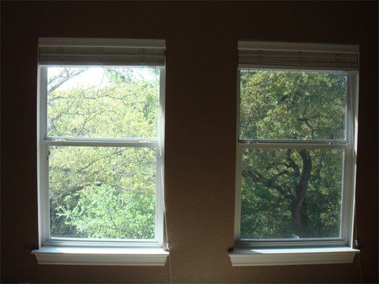 Interior view with & without solar screens.