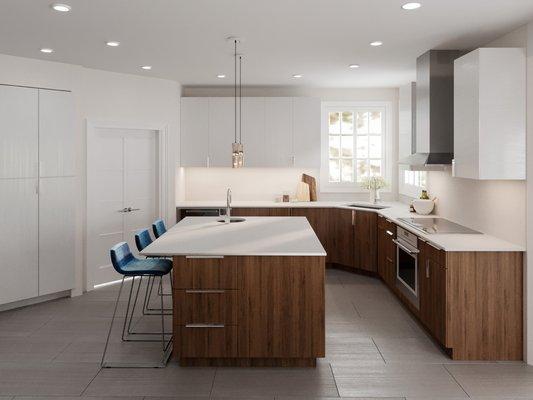 Large two tone kitchen in Potomac, MD