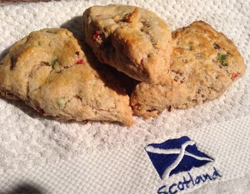 Christmas Eggnog Fruit Scones