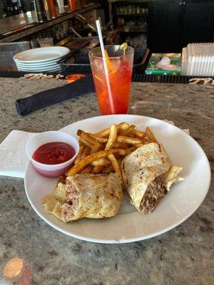 Steak and cheese wrap