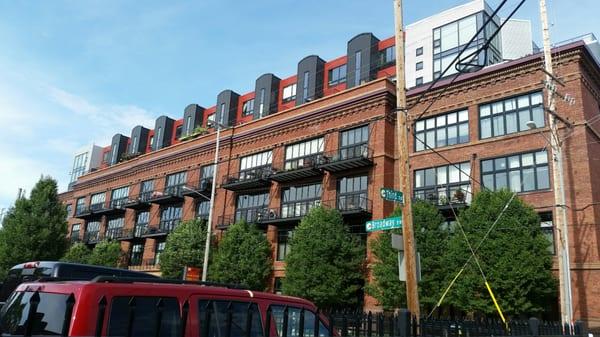 The condos are housed in the first high school in Grand Rapids.