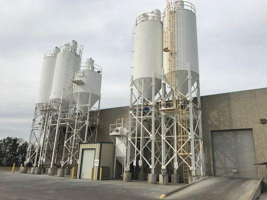 The silos at Lyons Manufacturing