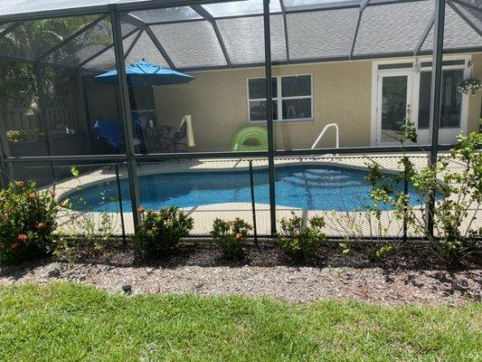 Power washed and set up patio set.