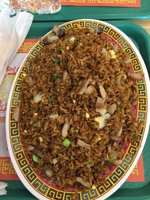 Pork fried rice full order balls of fire it's huge!!