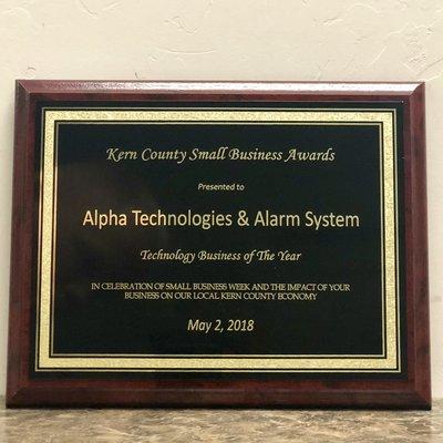 Kern County Small Business Award "Technology Business of the year 2018