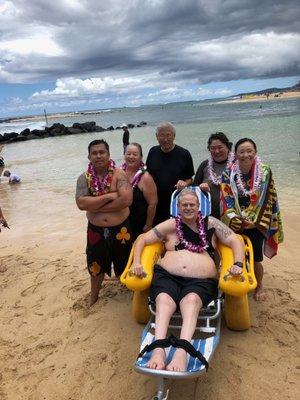 Baptism at Po'ipu beach