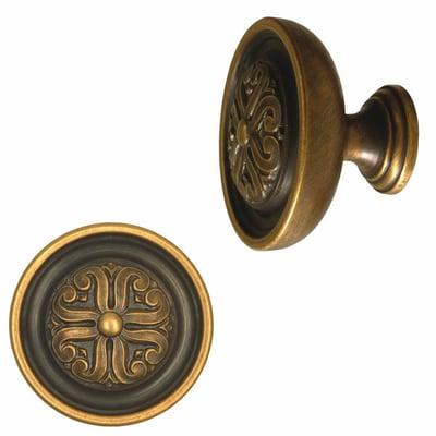 Cabinet Knob - Shown in Antiqued Brass