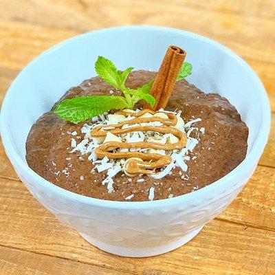 Got Cureage Scratch made chocolate infused chia pudding.