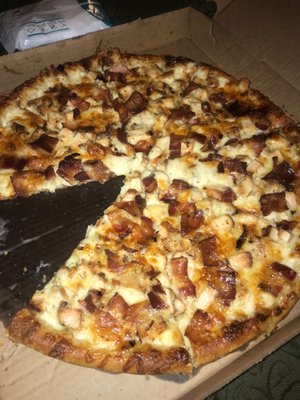 Grilled Chicken Bacon Ranch Pizza