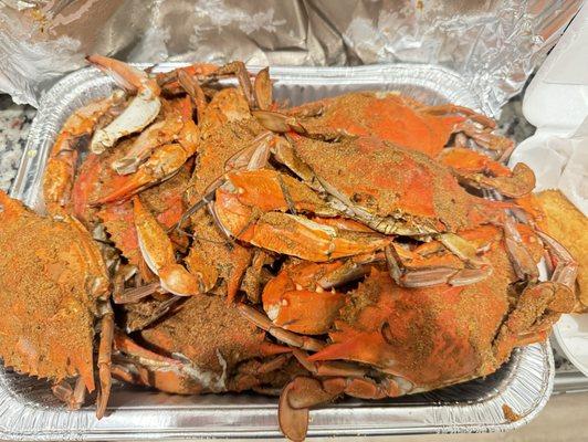 Dozen cooked mixed crabs. Delicious!