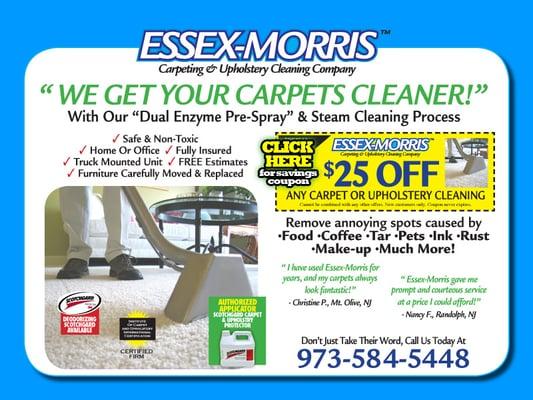 Use this coupon for $25 off your next cleaning appointment!