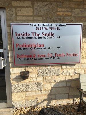 Our new sign for the office.  So far the feedback has been great. insidethesmile.com