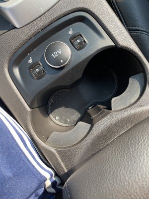 Glassing interior in cupholder never cleaned up