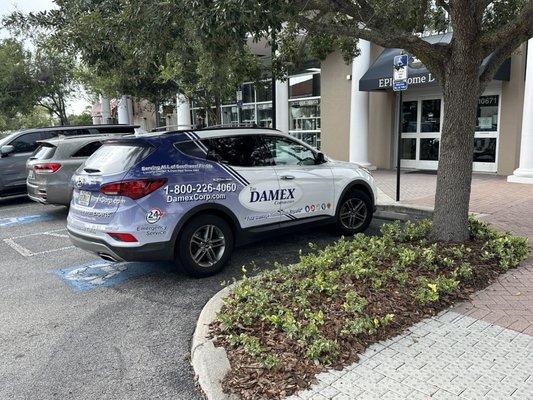 Inconsiderate Damex people park in handicap spots forcing real handicap people to walk the distance . I would never use these people !