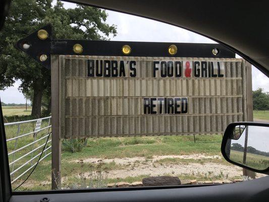 Yep, this is the is is the place, but umm I'm pretty sure Bubba retired. Looks like a restaurant, door was open...nobody home.