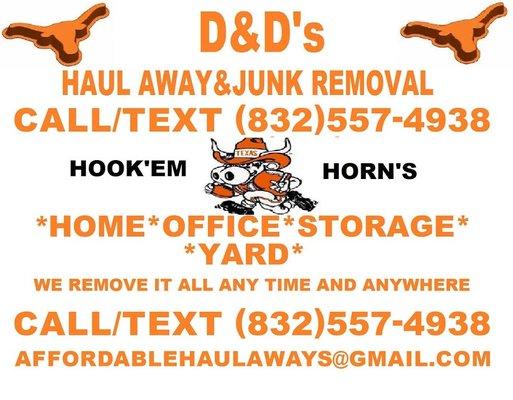 JUNK/RUBBISH REMOVAL SERVICEsCALL/TEXT (832)557-4938 ANYTIME (HOUSTON & SURROUNDING AREAs (832)557-4938 ANYTIME)