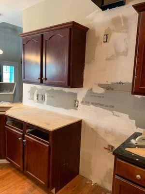 Kitchen remodel install pot filler