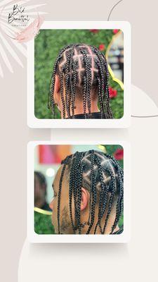 Men's Box braids ( book the look at .                       https://www.styleseat.com/m/v/kenshell_bold