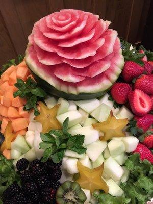 Carved watermelon!