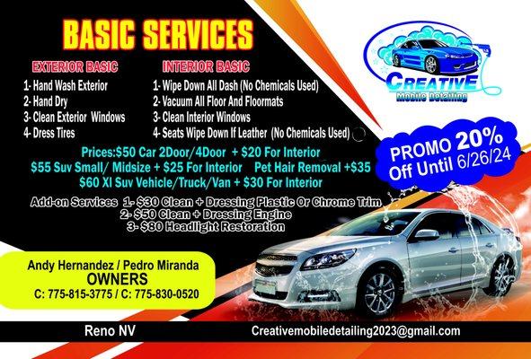 Creative mobile detailing