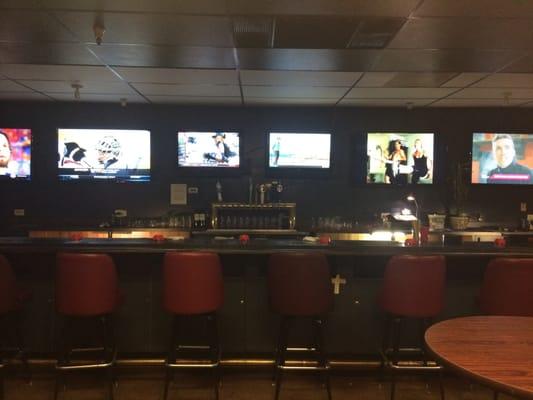 Lots of TVs for watching sports!