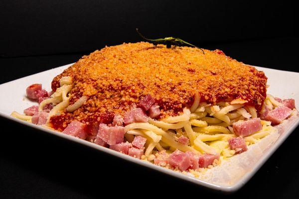 Ham spaghetti